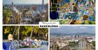 Barcelona Cuatro Collage Vacation Greetings Send Real Elegant Design